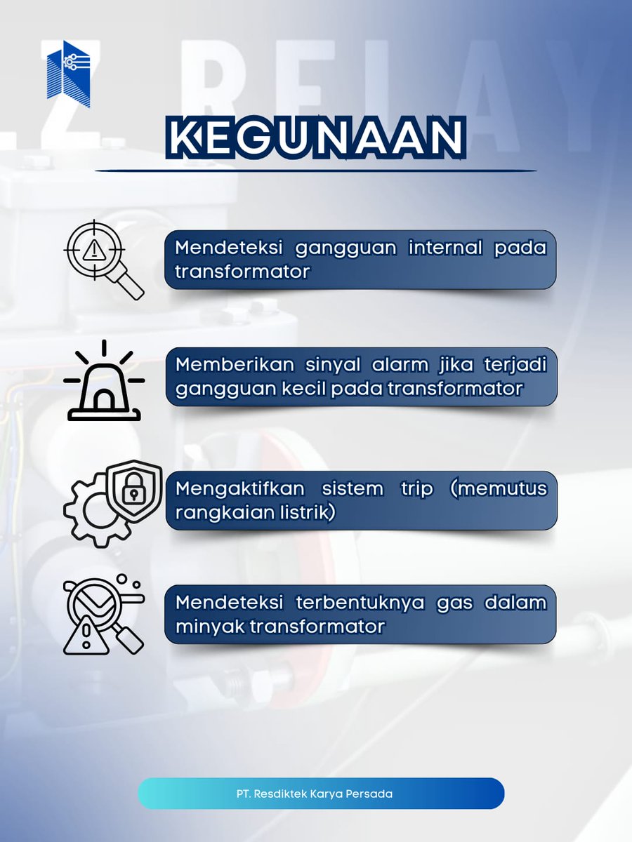 resdiktek_karya's tweet image. Buchholz Relay melindungi transformator minyak dengan mendeteksi gas dari gangguan internal sejak dini. Proteksi ini membantu mencegah kerusakan serius dan menjaga keandalan distribusi listrik.

#resdiktekkaryapersada #distribusilistrik #maintenanceengineering