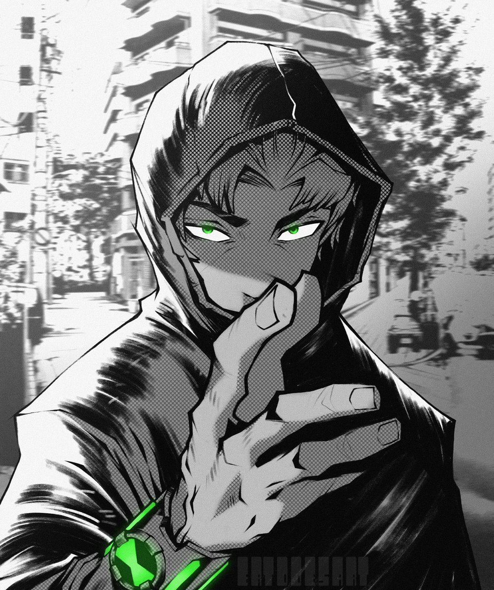 ErtDoesArt's tweet photo. “Hero Time” 👽⏱️

Little timeskip Ben10 art inspired by that panel of Yuji from JJK Modulo :P 

#ben10 #jjkmodulo #jjk @YuriLowenthal https://t.co/ftULEcI3w2
