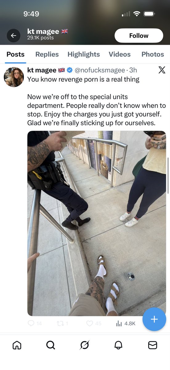 magigglesss's tweet photo. At the police special units department located outside on the sidewalk doing God’s work. https://t.co/vpZyLt07py