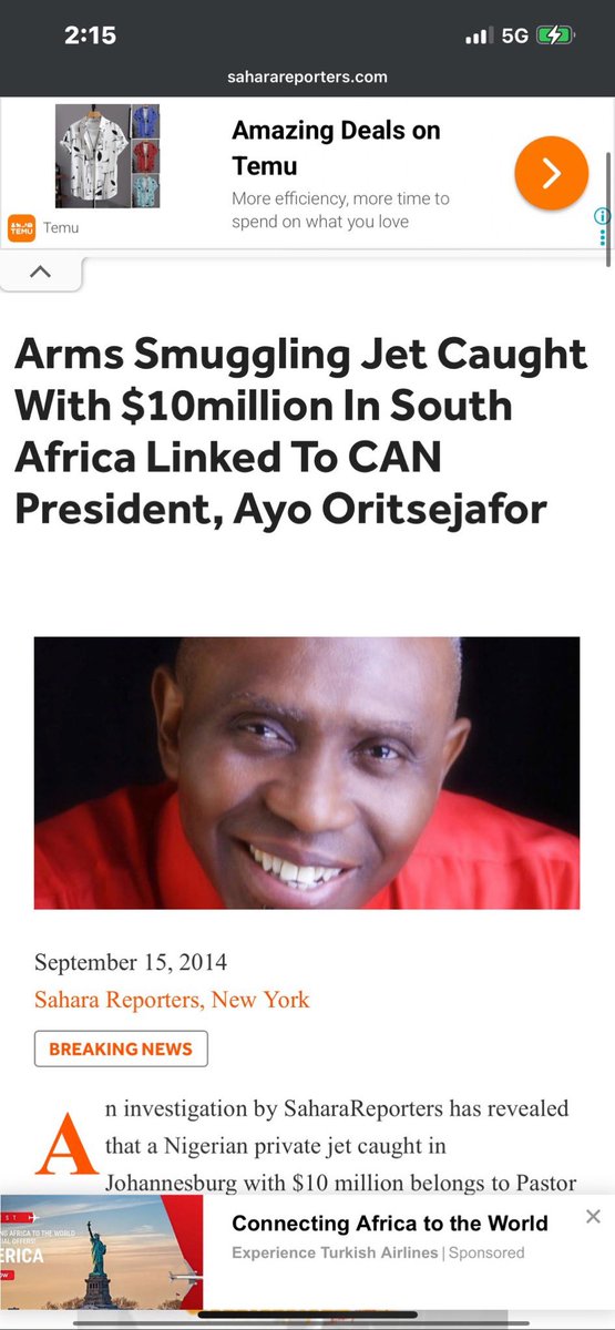 Never forget that CAN jet was caught with arms worth $10 Million in South Africa !!!

And again don’t forget that some of these Men of God have Private jet hangers !!! 

Connect the two !!!