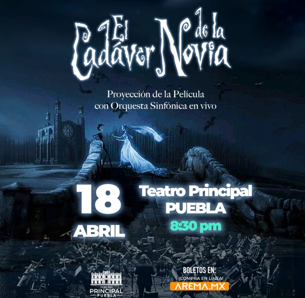 e_MagazinePue's tweet photo. Llega  a #𝙋𝙪𝙚𝙗𝙡𝙖  la aclamada película “𝙀𝙡 𝘾𝙖𝙙á𝙫𝙚𝙧 𝙙𝙚 𝙡𝙖 𝙉𝙤𝙫𝙞𝙖," se proyectará en una función especial acompañada por Orquesta Sinfónica en vivo

🗓️ 18 Abril 
🕣 El ingreso será a las 8:30 p.m.
📍Teatro Principal 
🎟  https://t.co/k01NLVbOxd https://t.co/6qoapJ32W9