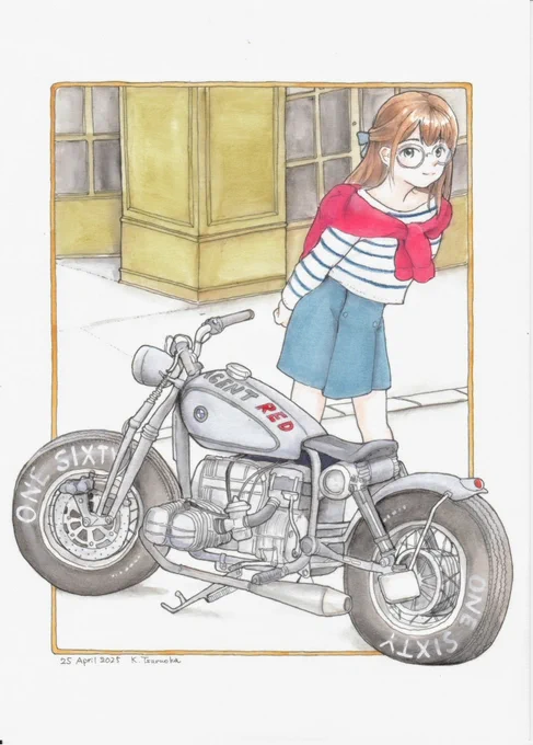#私はこういう絵を描いています 去年描いたやつです。