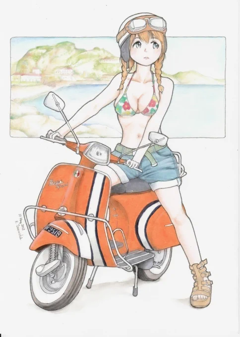 #私はこういう絵を描いています 去年描いたやつです。