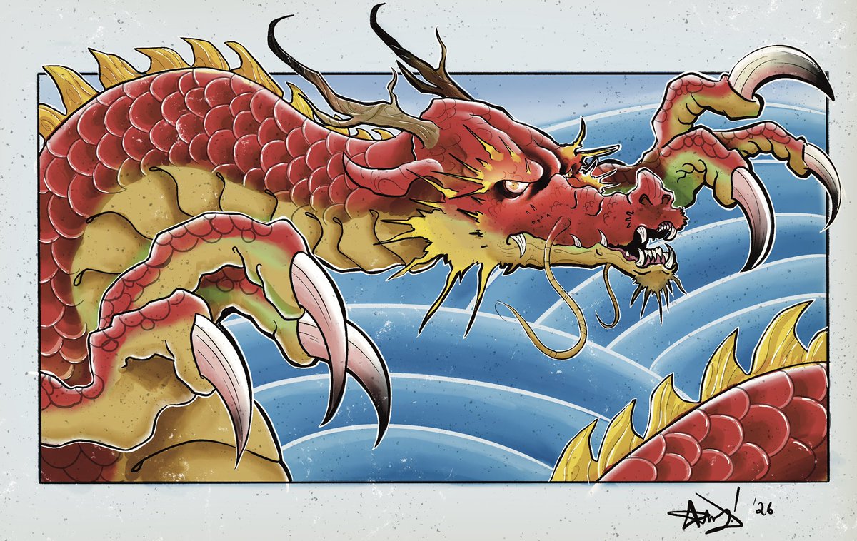 AaronJasper's tweet photo. Red Dragon 🐉 
#art #procreate #dragon https://t.co/Smb2AMrPEK
