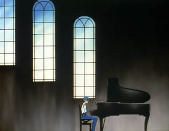 Miki is currently playing the piano. Although he enjoys playing for an audience, practising and honing his abilities is something that he preffers to do alone.