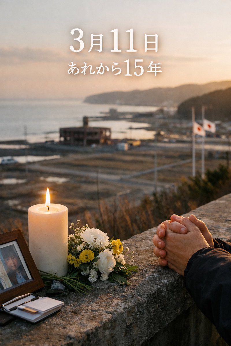 3月11日。
東日本大震災から15年が経ちました。

年月が経っても、あの日の記憶を風化させてはいけないと強く思います。
地元・福島の皆さん、そしてゆかりのある宮城の友人たちのことを思いながら、この日を迎えています。

当時、私は報道の現場にいました。