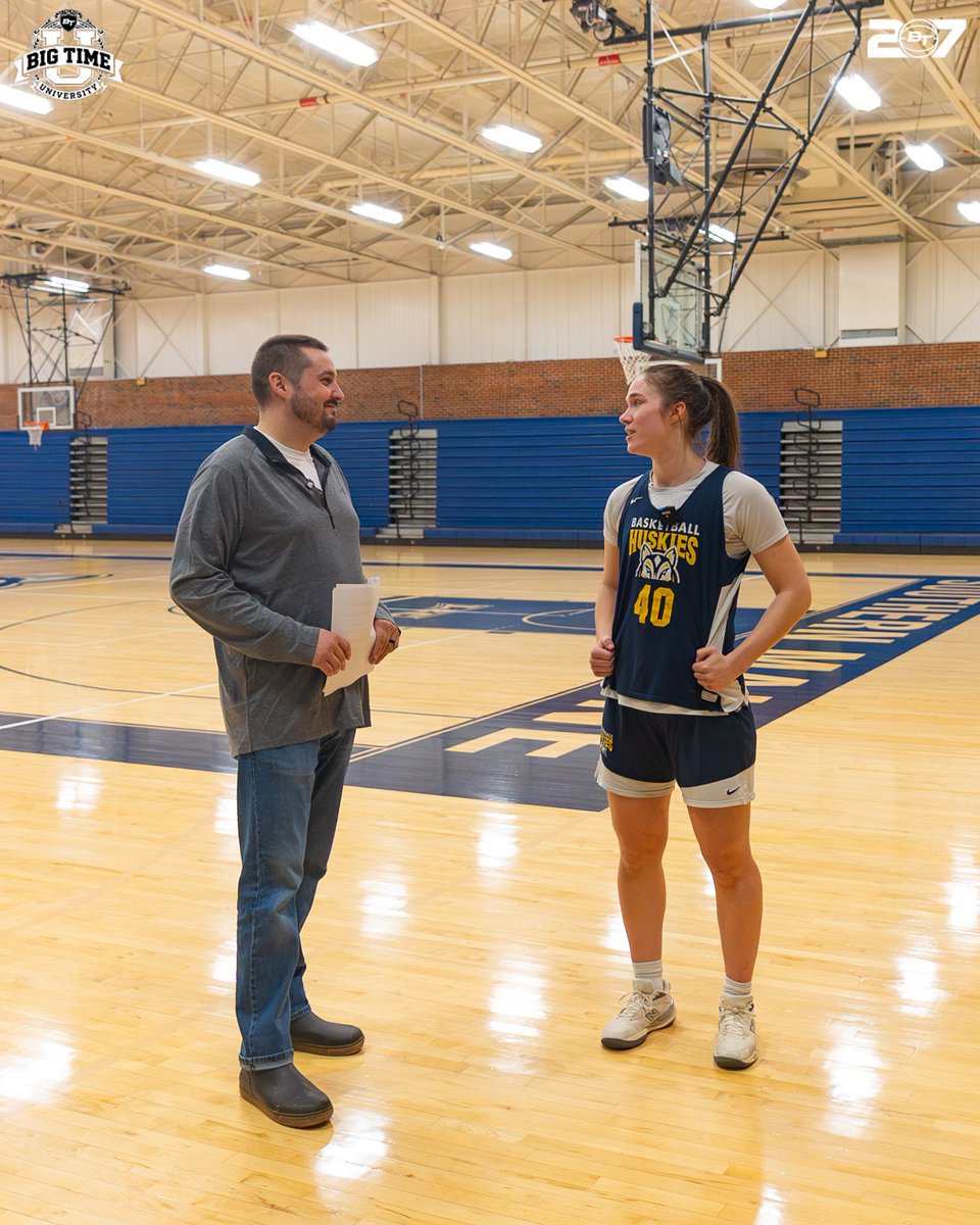 btmaine's tweet photo. Stopped by Gorham to talk with Coach Chadbourne and members of the USM Huskies about their run to the NCAA DIII Sweet Sixteen. 🐺🏀

Full Big Time University coverage dropping tomorrow…

We also made stops at Bates (Sweet 16) and CMCC (National Champions). Stay tuned. 🎙️ https://t.co/kuUEOw0X0I