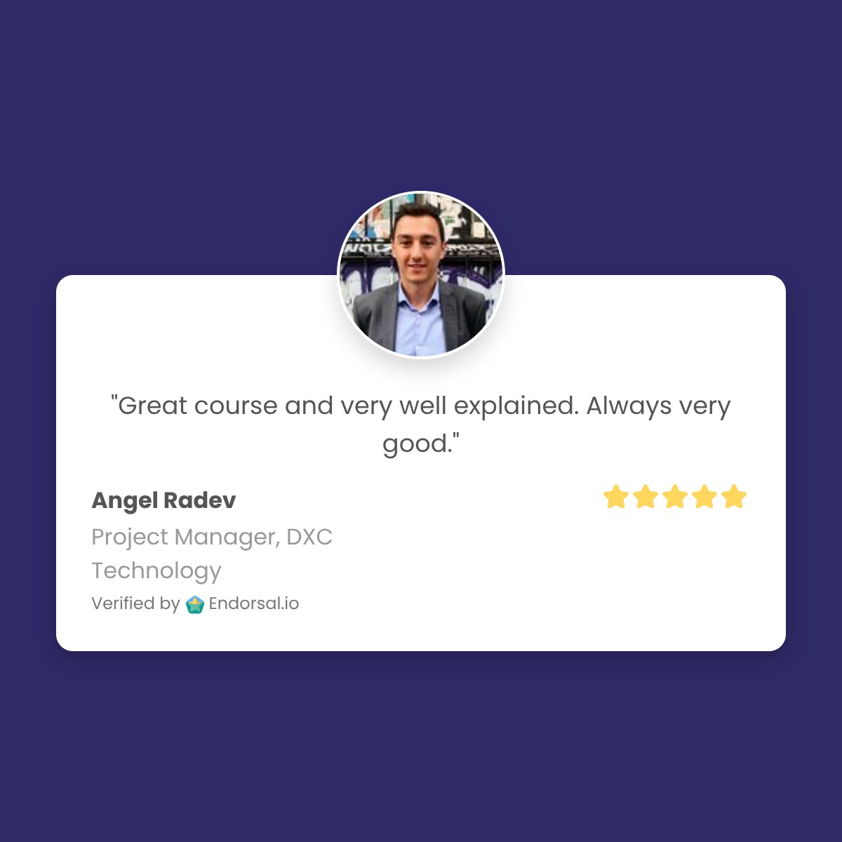 Thanks, Angel Radev! Check out what our students are saying about our courses at DionTraining.com