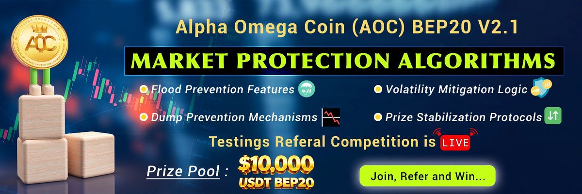 lalalilylo's tweet image. @AlphaOmegaCoin1 invites global crypto enthusiasts to its 10K USDT Global Referral Competition to experience secure trading &amp;amp; community support.
Join Testing: tokendistribution.alphaomegacoin.com/?ref=AOC0CRMB99

#AlphaOmegaCoin #AOCMiracleCommunity #CryptoTesting #MarketProtection #GlobalReferralCompetition