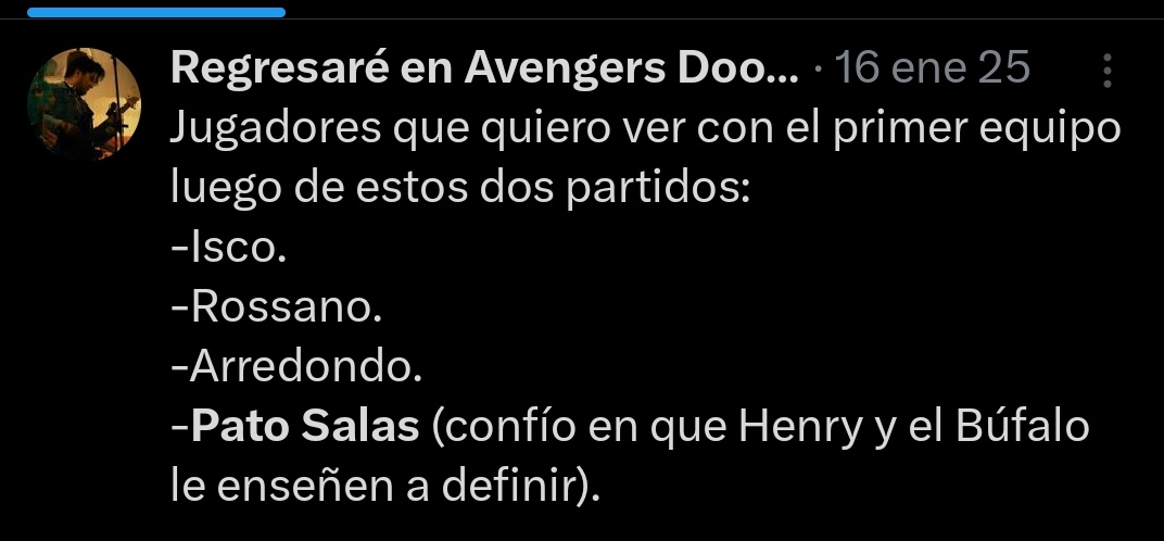 Regresaré en Avengers Doomsday tweet media