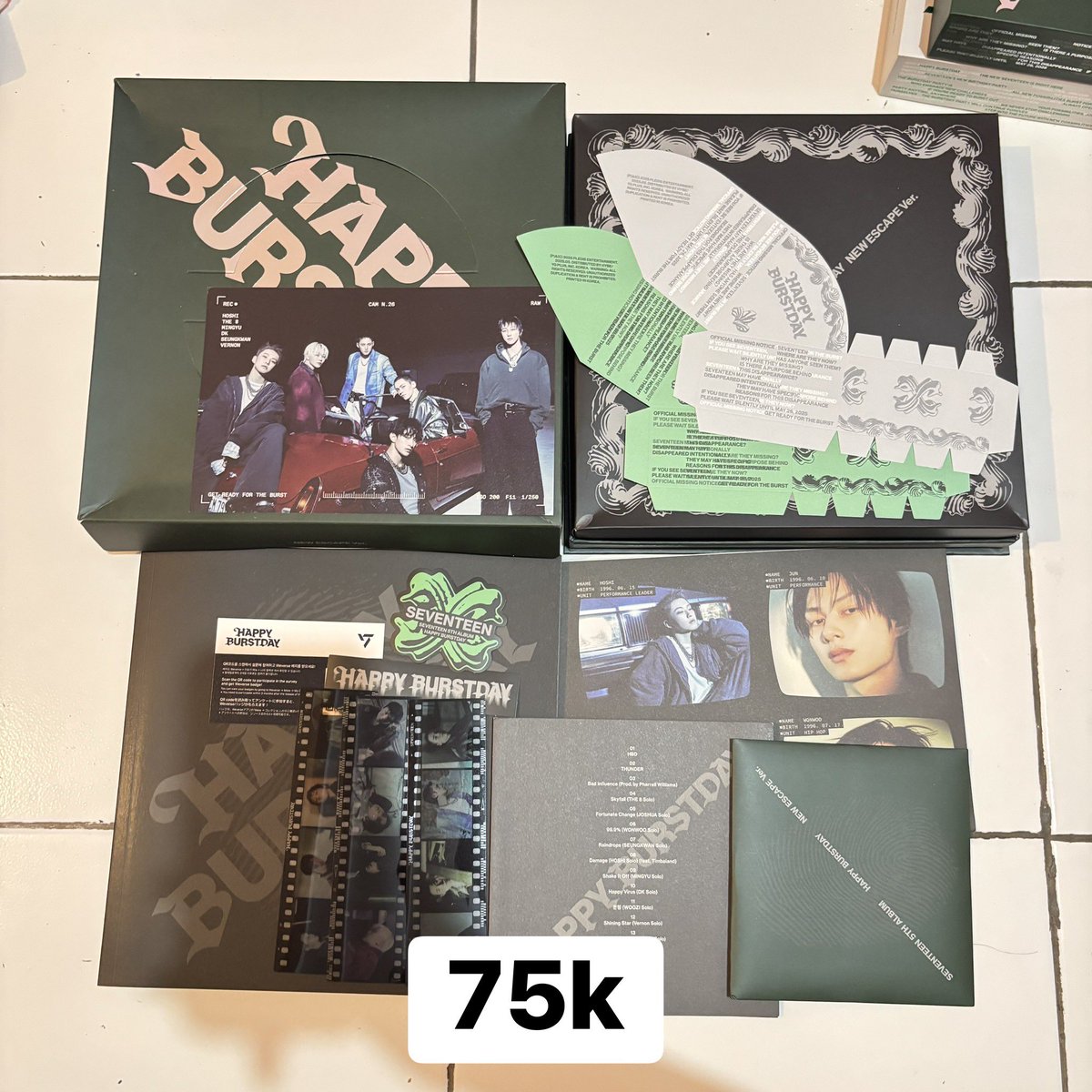 agiueo's tweet photo. wts want to sell seventeen album svt ina lfb 세븐틴 포카

happy burstday hbd album
lp vinyl
new escape ver
weverse ver wonwoo
kit new escape &amp; burstday wonwoo joshua woozi

✅ qr code belum discan
❌ exc adm shopee &amp; pack
📍jakarta https://t.co/CIKwEHMDD6