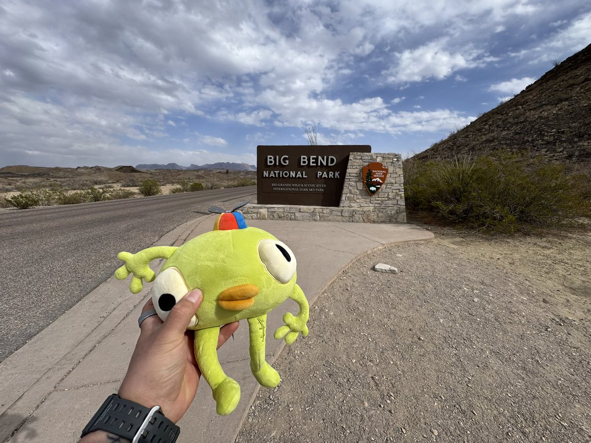 OneStarVic's tweet photo. Today I hiked up Emory Peak in Big Bend Natl Park! I even completed the Rock Scramble to get to the top! @AggroCrabGames I was scared of the Scoutmaster getting me, but I had my buddy Bing Bong with me to make me feel better! He made it to the PEAK too! https://t.co/XO1R7CR9RQ