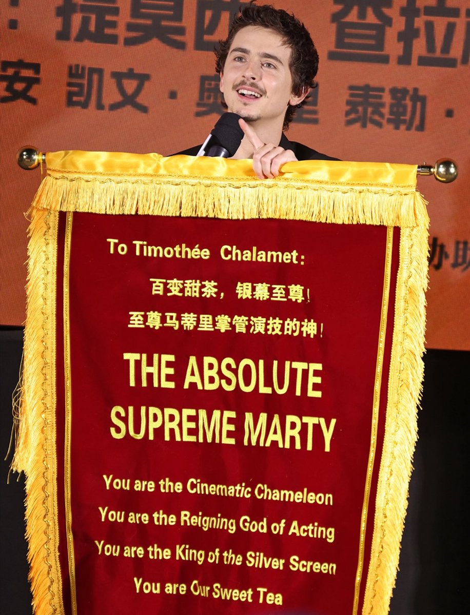 GuadagninoFilms's tweet photo. They just canonized Timothée in China https://t.co/dbK5DYXZIo