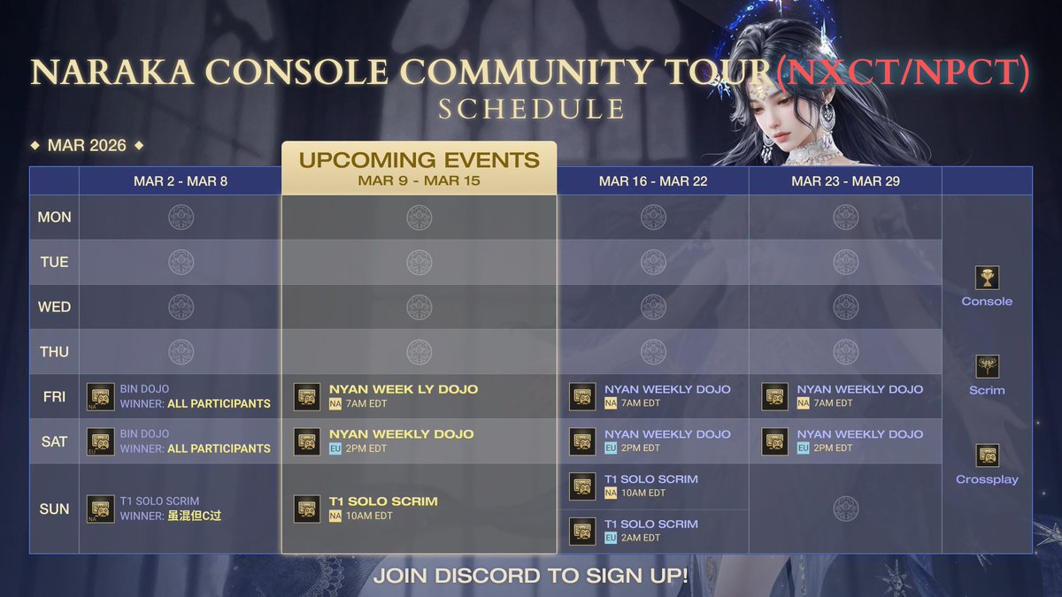 NarakaConsole's tweet image. Check out the events for this week!                  

#NXCT #NPCT #Console #PlayStation #XboxGamePass