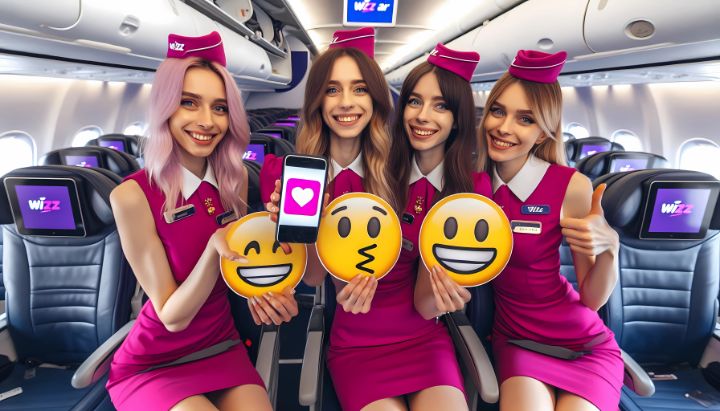 trend__tee's tweet photo. Art of the Day! "Cheerful Airline Crew with Emoji Fun". Buy at: https://t.co/k2dv91i3mr https://t.co/lstt9Dod6X