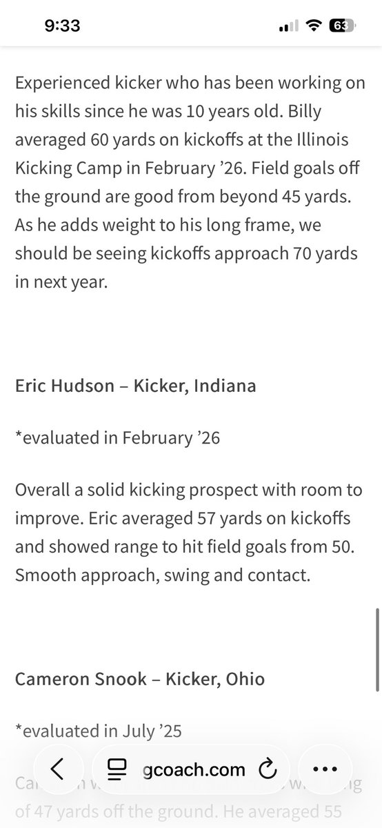 Placed top 20 in the class of 2028 prospects for #thekickingcoach camps this year
