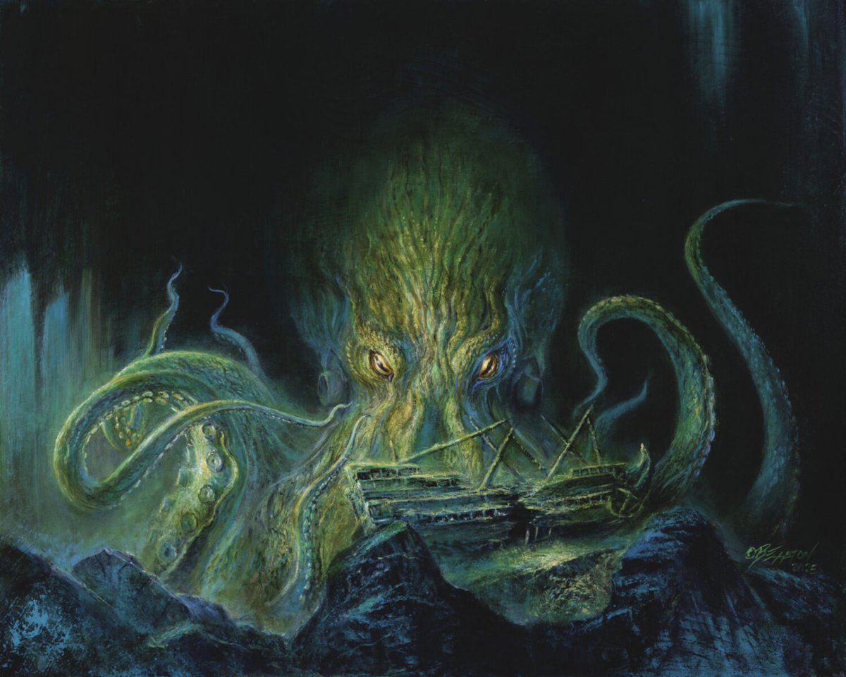 cimerians's tweet photo. "KRAKEN’S LAIR" by Bob Eggleton
#horrorart https://t.co/bXQDApZ8om