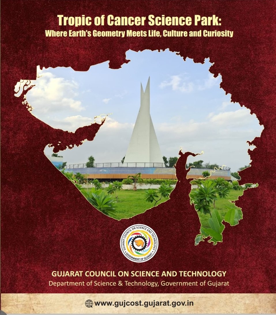 InfoGujcost's tweet image. A proud milestone for #science, #curiosity, and #tourism in #Gujarat!

The Tropic of Cancer Science Park at Salal, #Sabarkantha will be inaugurated today by the Hon’ble Chief Minister of Gujarat in the august presence of Hon’ble Ministers of S&amp;amp;T and Education, Secretary