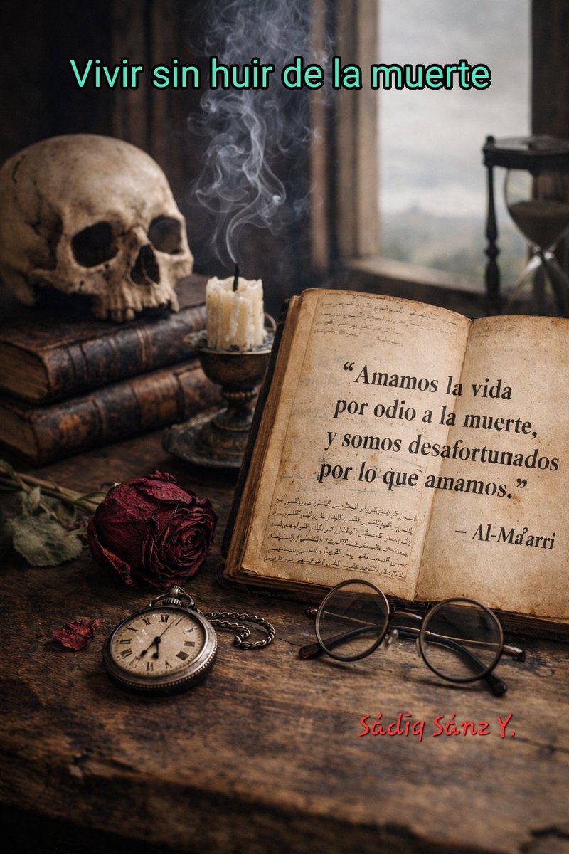 Qudu61's tweet photo. Vivir sin huir de la muerte

Al-Maʿarri escribió: 

“Amamos la vida por odio a la muerte, y somos desafortunados por lo que amamos.”

#Filosofía #AlMaʿarri #Sabiduría #Muerte https://t.co/OBpDgUDjjd