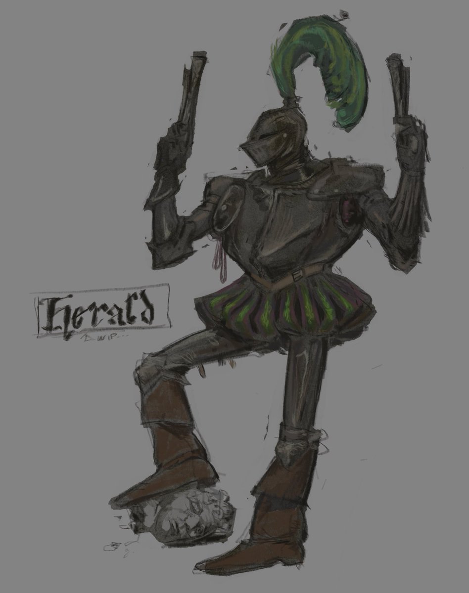 another deadlock oc… heres herald. shes an animate suit of armor from the met