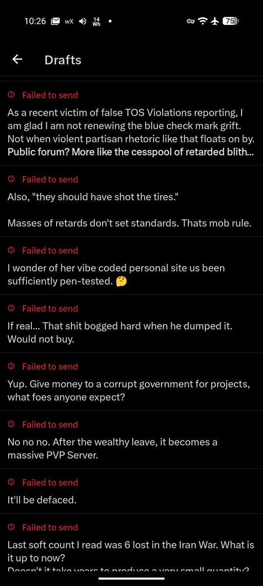 StewInPhiwwy's tweet photo. I'm seriously having to post a generic message, let it post, and then edit it.

@X is fucking censored. https://t.co/OerzjbCjw1