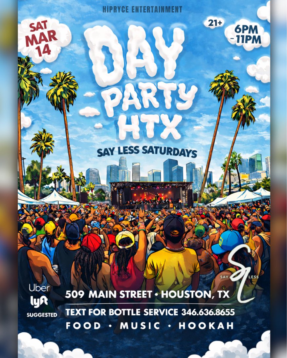 _itsdjab's tweet photo. β οΈ πΆ Spinning a day party this Saturday in downtown houston tx. InDmix 7-11 π
Pull up on me we tryna pack it out with turnt vibes π₯π₯ $5 tequila $12 hookah before 9 π¨
2οΈβ£ Floors|Dancefloors|Rooftop patio
#htx #springbreakhtx #houstonrodeo #neverleavehoustononasunday https://t.co/ZA1ICzNIod