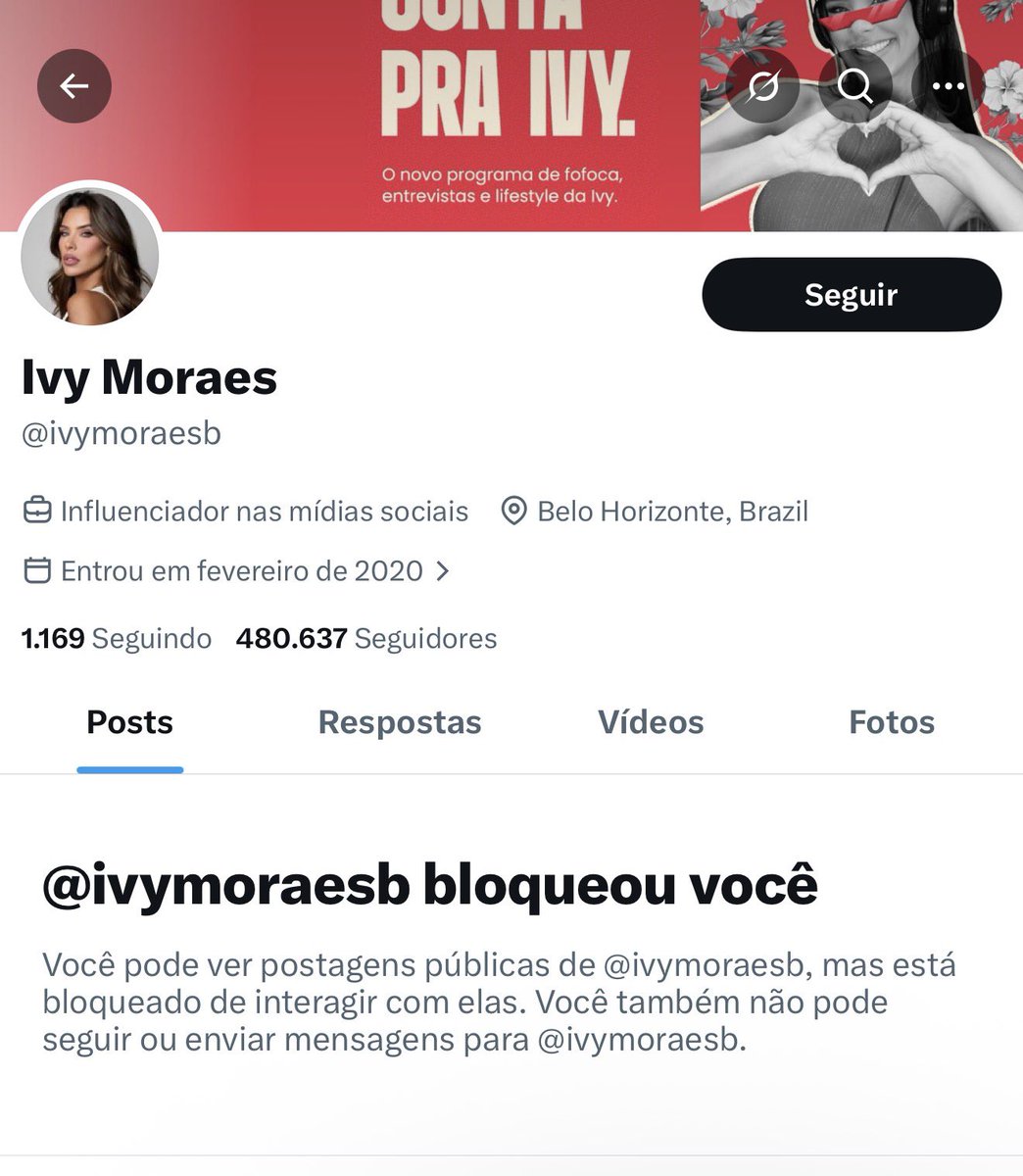 Em 2020 fui tão defensora do babu que sou bloqueada pela ivy até hoje KKKKKKKK