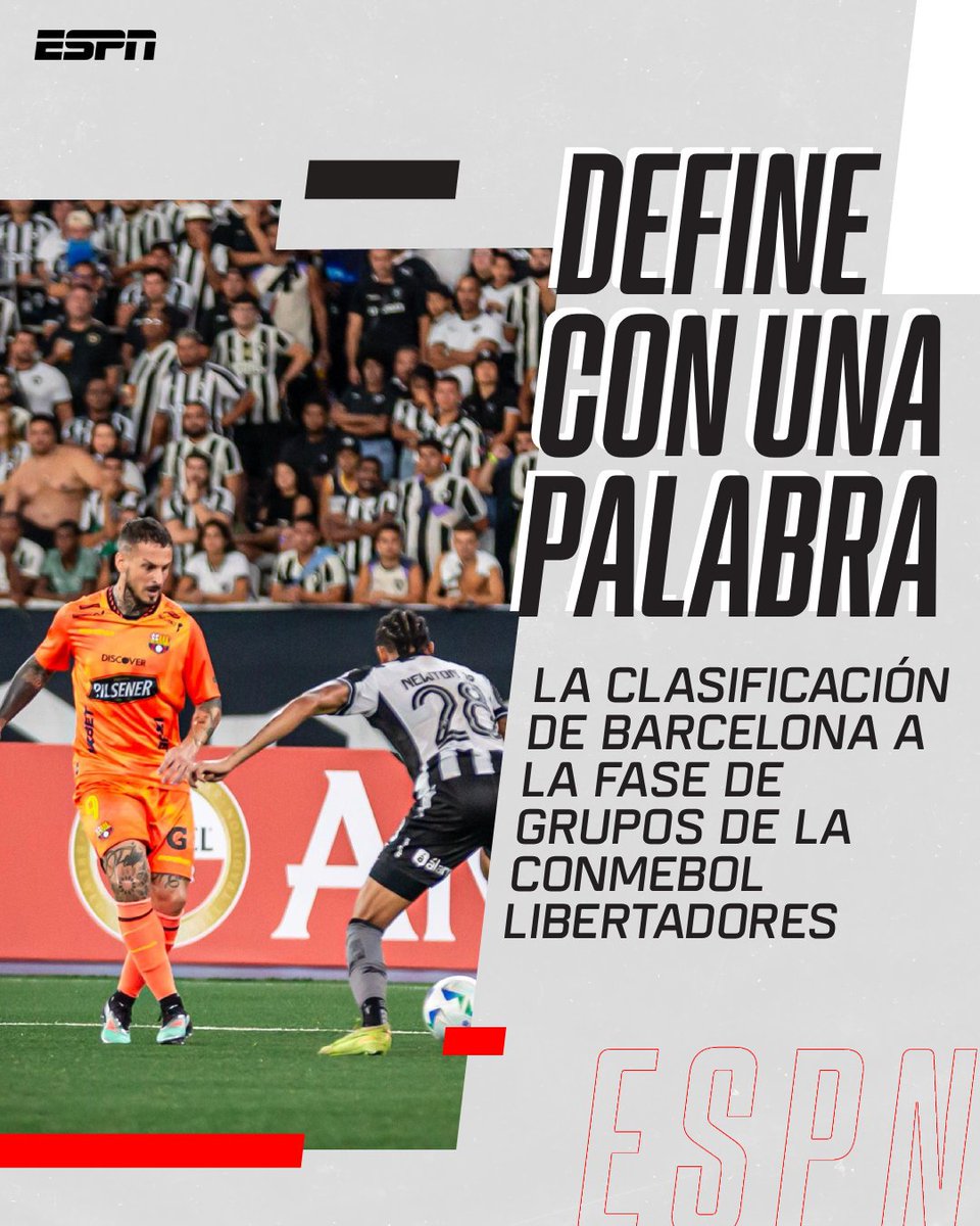 🔥🟡 ¡TRIUNFAZO DEL ÍDOLO PARA METERSE A LA FASE DE GRUPOS!

⚽ Con gol de Milton Céliz, 🇪🇨 #BarcelonaSC venció 0-1 a 🇧🇷 #Botafogo y con un global de 1-2, el equipo ecuatoriano se instaló en la fase de grupos de la CONMEBOL Libertadores.

🔝✅ Es la sexta victoria del club