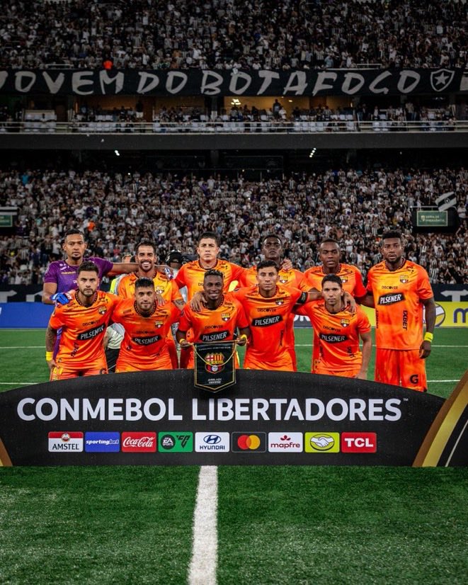 SbastienMlires1's tweet photo. 🇪🇨 Barcelona sorprende a Botafogo. ¡Hazaña histórica!

Con un gol de Céliz al inicio del partido BSC jugó como un grande ante un gigante. ¡Ya lo hicieron ante Argentinos Junior, hoy frente a Botafogo y en Río! Toreros avanzan en la Libertadores. Inmenso Contreras… https://t.co/H4GJheZ2Oa