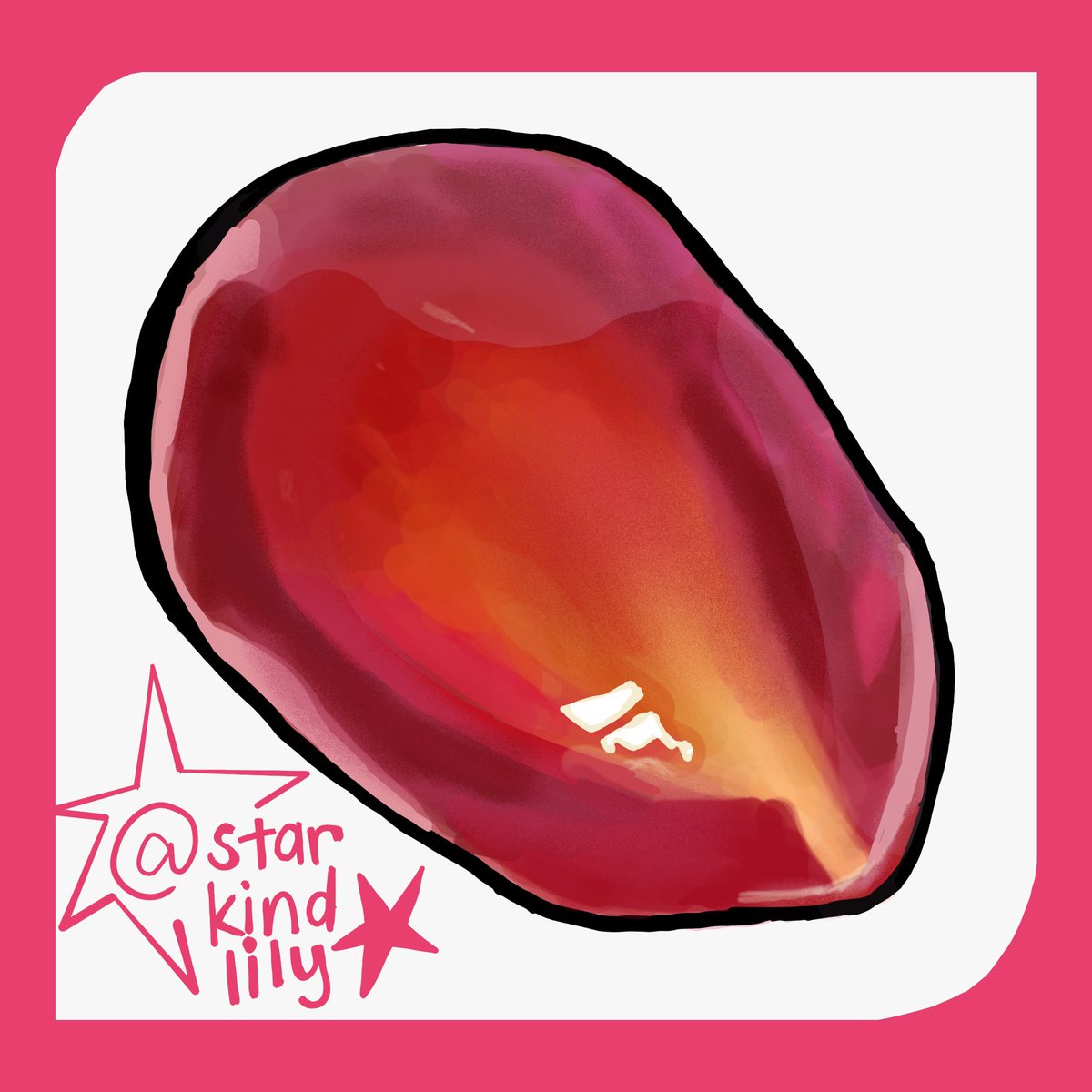 starkindlily's tweet photo. pomegranate seed! day 4? idk i had school eek (a fruit a day)

#fruit #digitalart #pomegranate #dailyart https://t.co/Mw9hfcp267