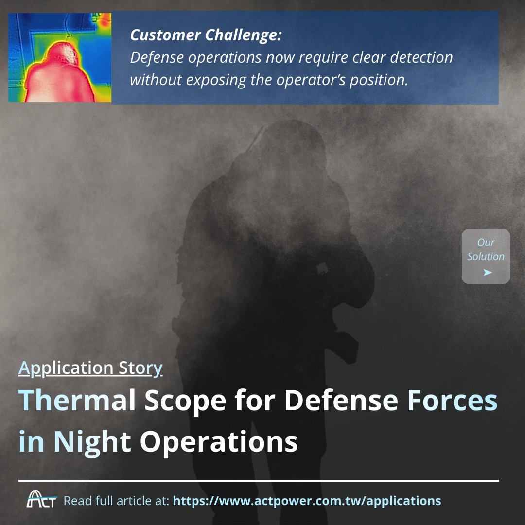 ACTPowerGlobal's tweet photo. 【MIC-OTH02 Thermal Scope】
When night operations require reliable situational awareness without active signal emission, passive thermal imaging makes the difference.

Read full application story:
 https://t.co/dfICMH247o https://t.co/ovfhFYw3W2