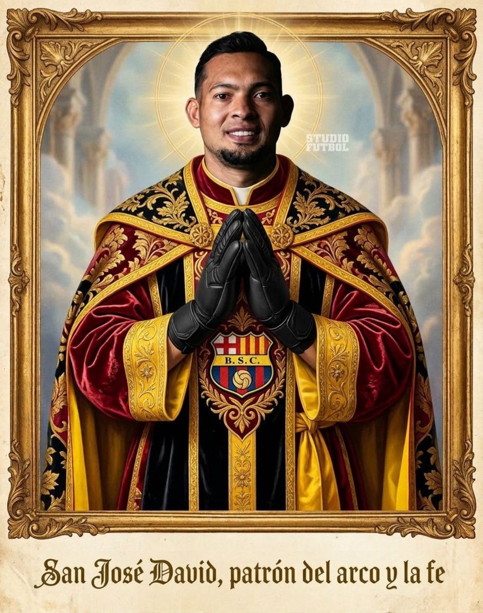 StudioFutbol's tweet photo. SAN JOSÉ DAVID CONTRERAS 🟡🙏🏻🧤

El portero venezolano 🇻🇪 fue el HÉROE de #BarcelonaSC en la clasificación a la fase de grupos de la Copa Libertadores. https://t.co/SQMzri2X5P