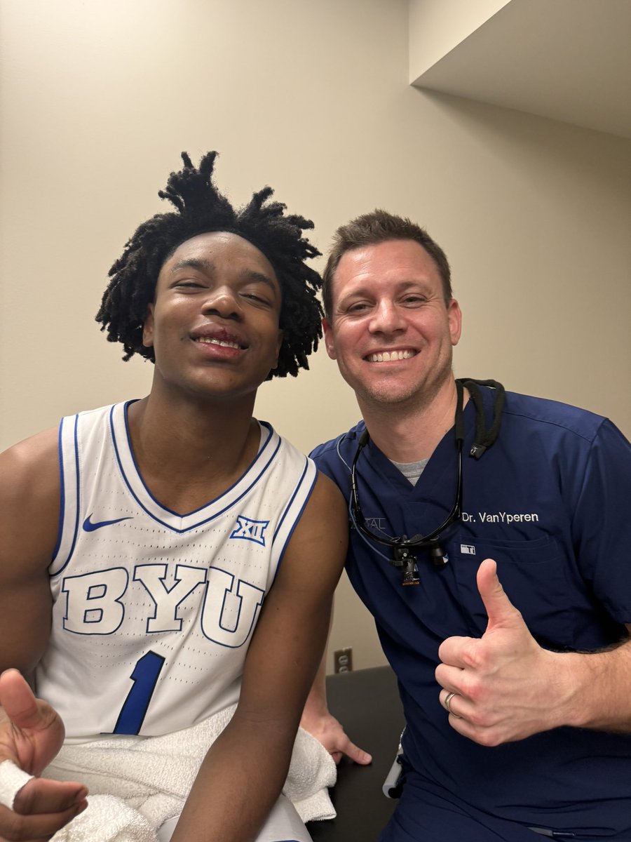 MattNielsen79's tweet photo. @jaromjordan My buddy Dr Tucker VanYperen (a BYU alumnus) did the excellent dental work. https://t.co/QY7fZ7ueGF