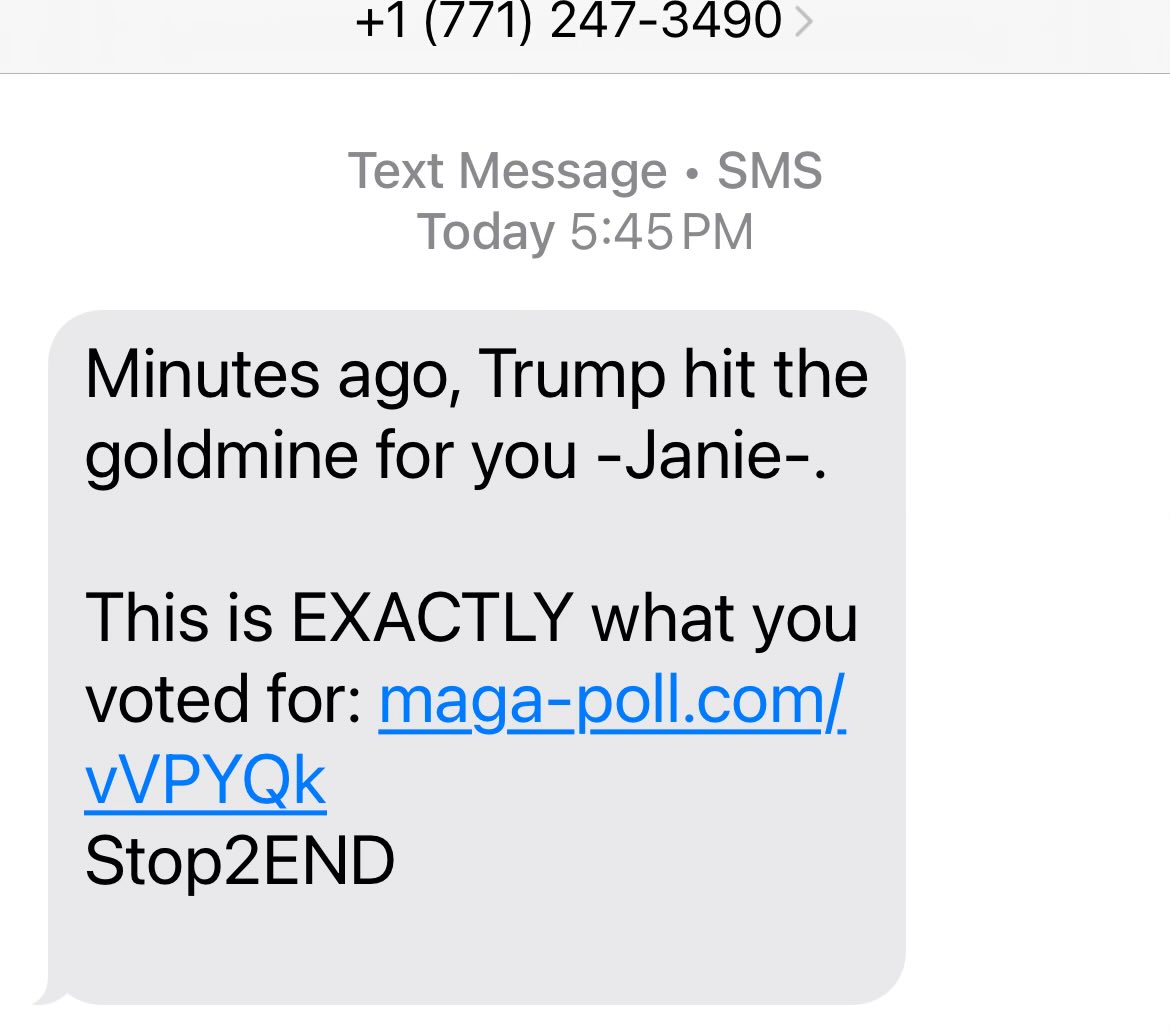 Ltcb007's tweet image. Another @POTUS lie. Wrong name, and I’d never vote for a felon, much less a convicted rapist. #stopspam