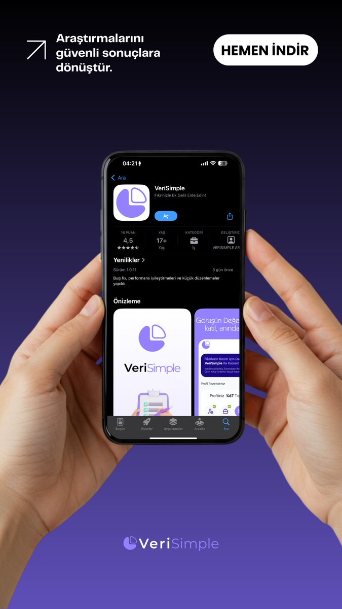 Hemen İndir.  ☑️
apps.apple.com/tr/app/verisim…
