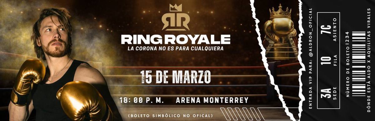 Nos ganamos un boleto conmemorativo del RING ROYALE por nuestro apoyo al güero, estamos felices y más de siempre estar ahí para el, gracias <a href="/DondeEstaAldo/">Dónde Está Aldo ⋆⭒˚.⋆</a> las queremos 🥹

ALDO EN RING ROYALE

#TeamAldoRR #ringroyale