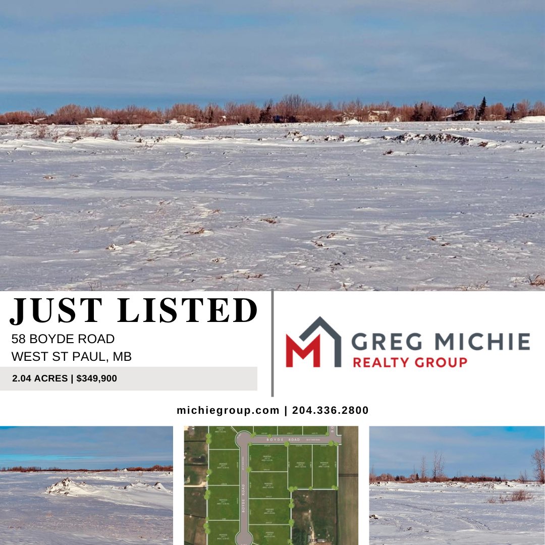 GregMichieTeam's tweet photo. ‼️JUST LISTED‼️ 

Build your dream home in the growing community of West St. Paul. Welcome to this exciting new and upcoming luxury development Grassmere Crossing!

🌎 https://t.co/jhMMQhwinl
☎️ 204.336.2800
📧 info@gregmichie.com https://t.co/SHYP098zOU