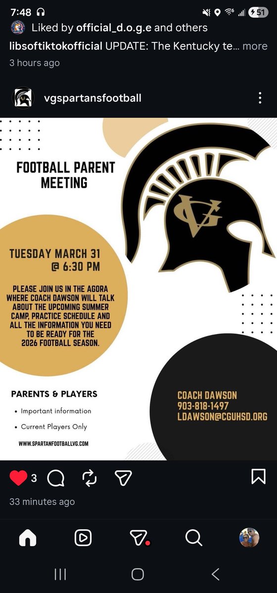 Vista Grande Spartan Football tweet media