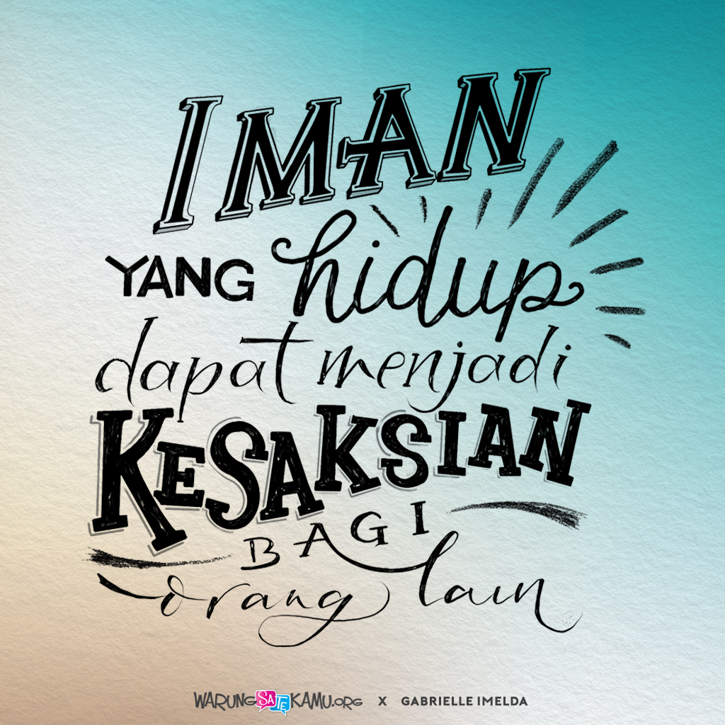 warungsatekamu's tweet image. Bapa yang bijaksana, kiranya hidupku memancarkan terang Yesus dalam setiap hal yang kulakukan.

Kontribusi oleh Gabrielle Imelda.

#WarungSaTeKaMu #dailyquote #christianart #handlettering #rohanikristen #saatteduh #santapanrohani #renungankristen #motivasirohani #happysunday