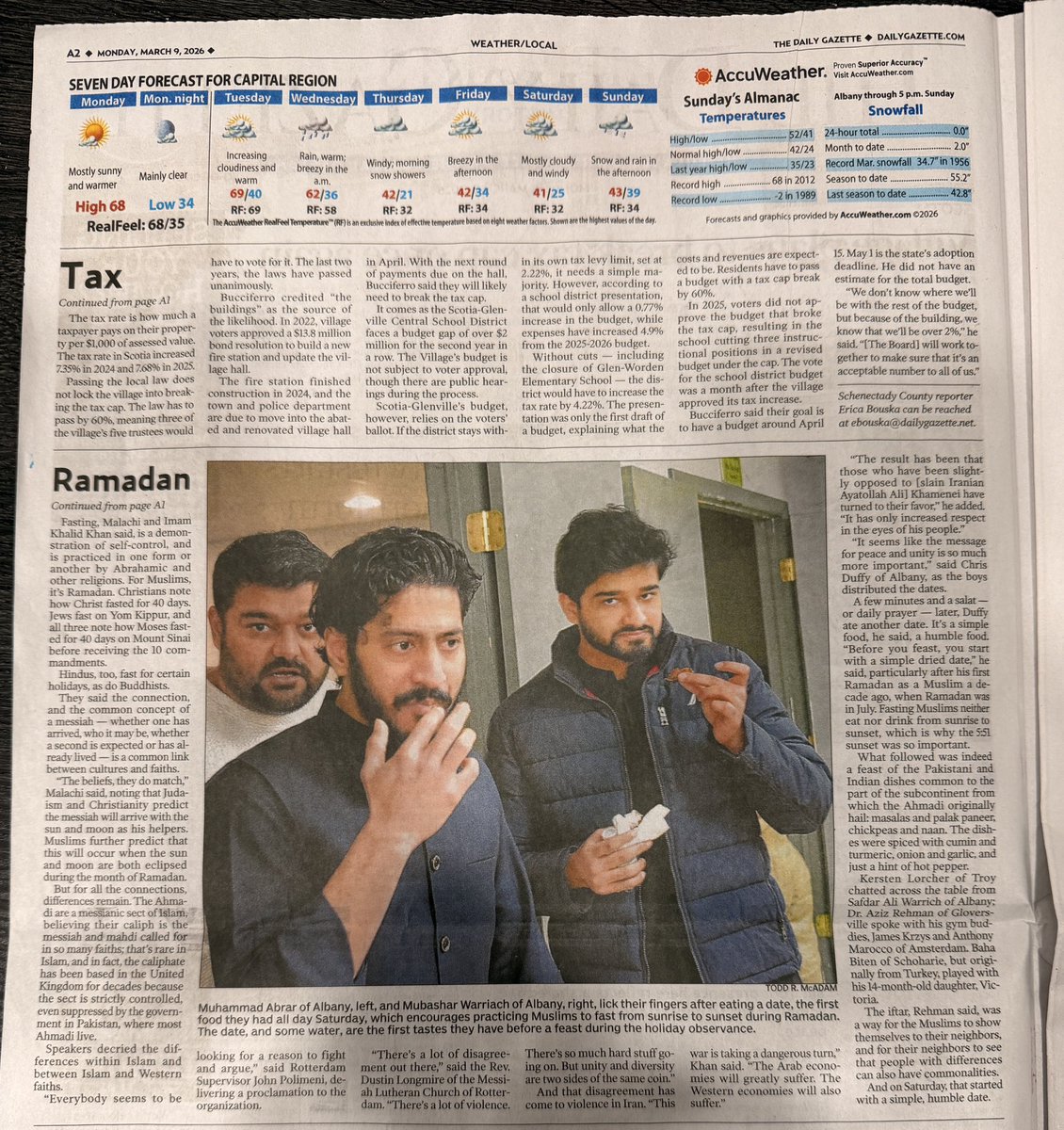 AMC_Albany's tweet image. By the Grace of Allah our Iftar Dinner event was published in the @dgazette. 

People from different faiths and backgrounds came to attend and unite as one. 

#ramadan #interfaith 

Link: dailygazette.com/news/events/ca…