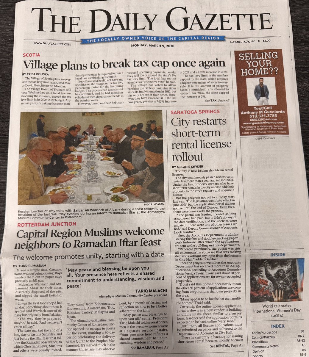 AMC_Albany's tweet image. By the Grace of Allah our Iftar Dinner event was published in the @dgazette. 

People from different faiths and backgrounds came to attend and unite as one. 

#ramadan #interfaith 

Link: dailygazette.com/news/events/ca…