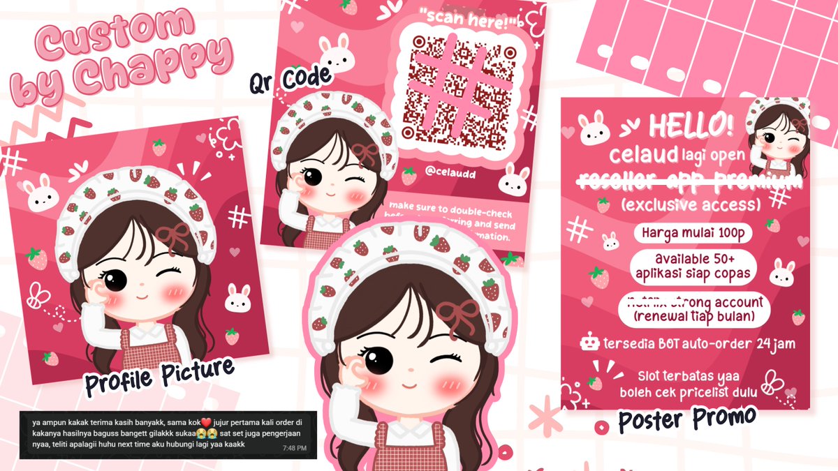 chappy - commis chibi layout, sticker wa, etc tweet media