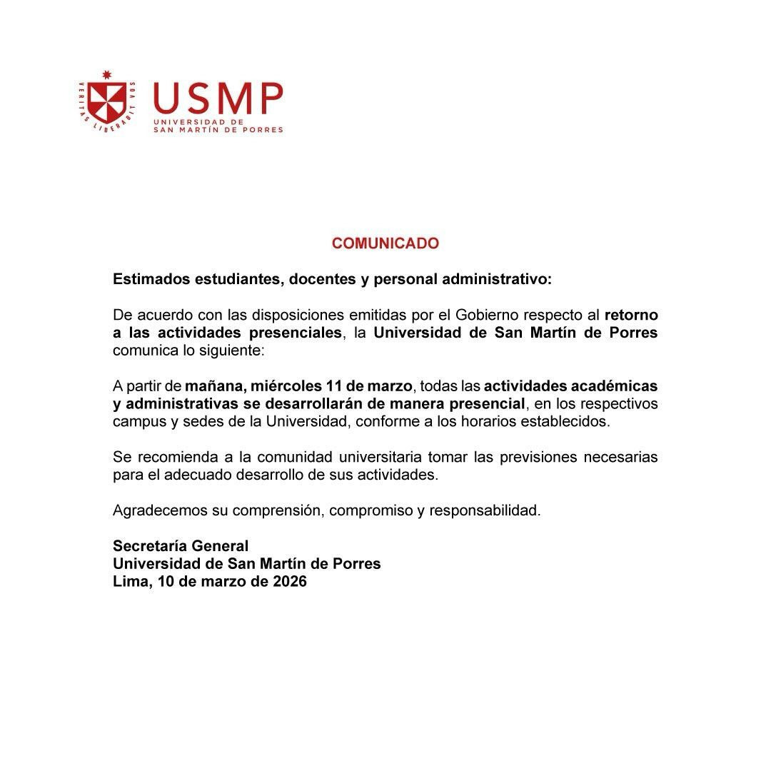 USMPDerecho's tweet photo. 📌Comunicado https://t.co/8hT3z5jaC2