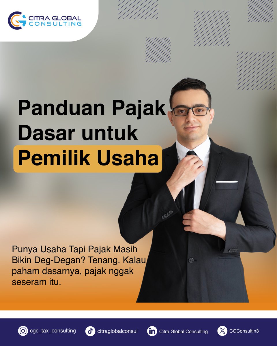 CGConsulting3's tweet photo. Punya usaha tapi masih deg-degan setiap dengar kata "Pajak"? 🤔

Di era serba digital, sistem pajak makin transparan. Salah hitung sedikit, risikonya sanksi besar. Padahal kalau paham dasarnya, pajak nggak seseram itu!
#PajakUsaha #UMKM #TipsBisnis #KonsultanPajak #TaxBasic https://t.co/GvnOCnfsuA