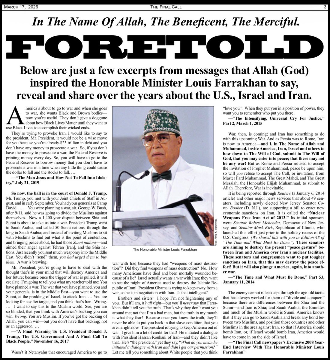 The Nation of Islam tweet media