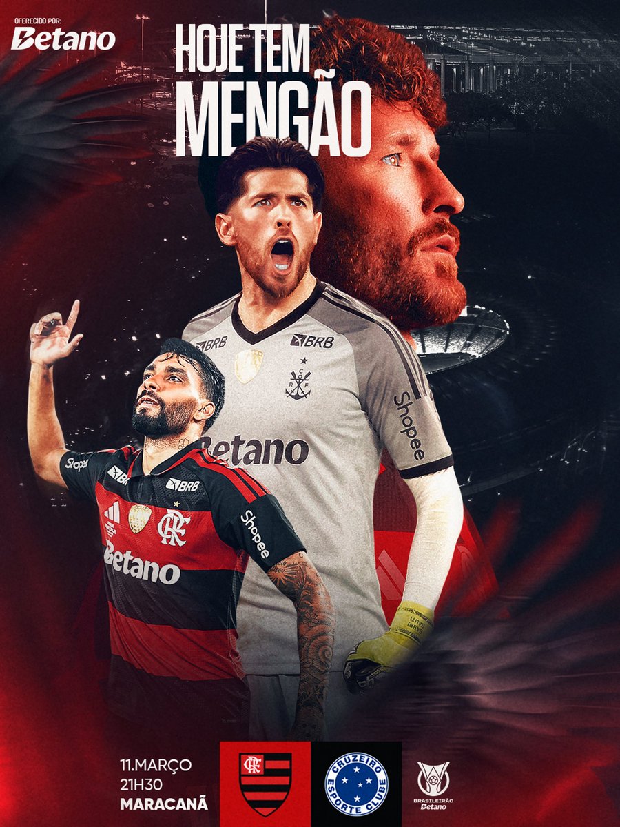 #HOJETEM MENGÃO NO BRASILEIRÃO! 

O MAIS QUERIDO JOGA CONTRA O CRUZEIRO, ÀS 21H30!

TEREMOS O MARACANÃ LOTADO PARA FAZER A DIFERENÇA MAIS UMA VEZ! 

MENGOOOOOOOOOOOOO! #FLAxCRU 

🎟️INGRESSOS

🔴⚫ Garanta o seu lugar em ingressos.flamengo.com.br
