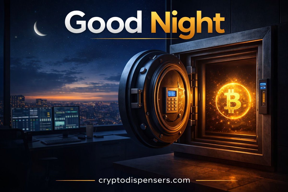 cryptodispenser's tweet photo. Good night, crypto community🌙

Understanding reduces fear.
 
Ownership reduces doubt.
 
#BitcoinEducation #CryptoAccess #FintechTools #BTC https://t.co/3xzToAL9Vz