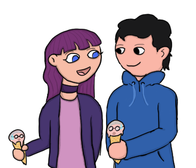 Here is another crummy drawn, wholesome image I made of Amelia and Charlie together eating ice-cream. 

I had a little bit of fun and also made an image with Keir Starmer flavored ice-cream. 
#Amelia #AmeliaxCharlie