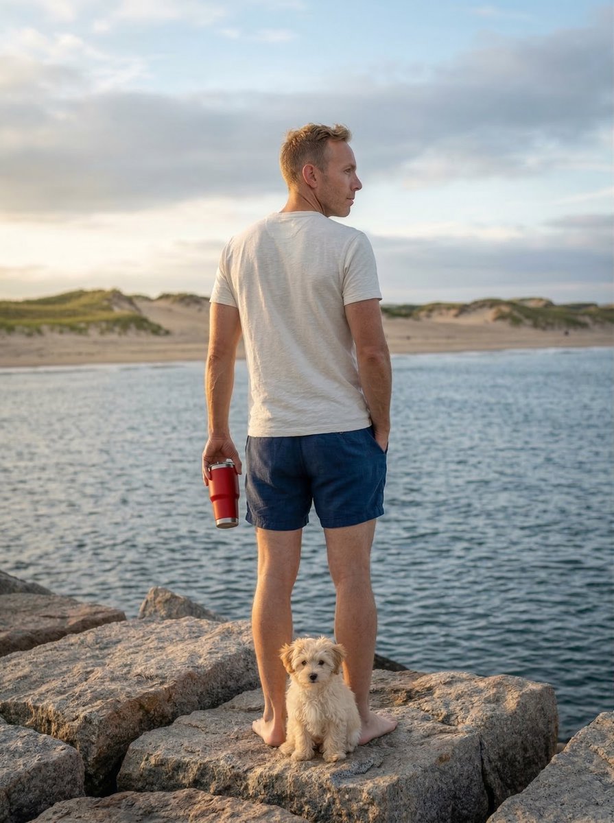 Oflululemon's tweet image. Stuck between a rock and a cute place! 🌊🪨 Nicky is officially 3.5 months old today and this was his very first time seeing the ocean. He’s already acting like he owns the jetty! #Maltipoo #dogdad