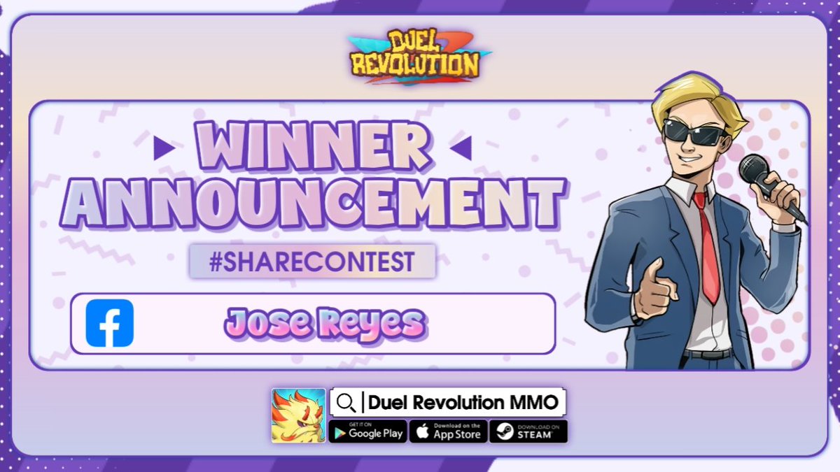 DuelRevolution's tweet photo. ๐ #ShareContest Winner Announcement! ๐
The winner is Jose Reyes from Facebook ๐
Prize: 150 Ethers ๐
Congratulations ๐ https://t.co/2hLfxQ6OJB